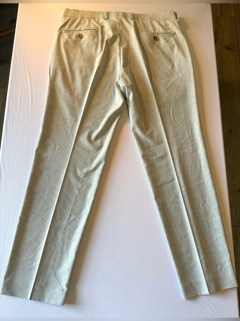Ralph Lauren Men's Dress Golf Pants 34W X 30L Rn#90736 Light Gray Flat Front